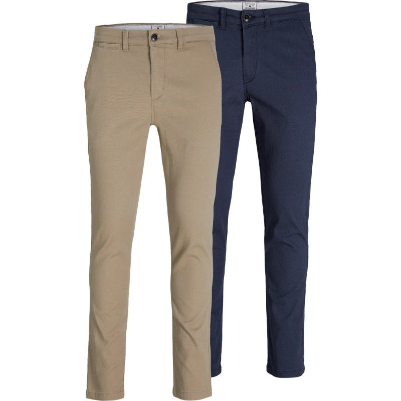 Image of Jack and Jones 2-Pack Marco Chino Trouser Mens - Multi Multi 36 R