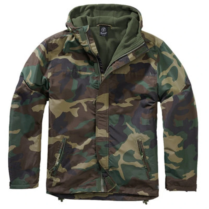 Image of Brandit Windbreaker Front Zip Woodland Size Xxxx Large