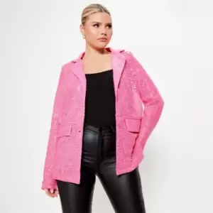 Image of I Saw It First Sequin Oversized Blazer - Pink