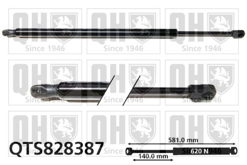Image of QUINTON HAZELL Tailgate strut QUINTON HAZELL QTS828387