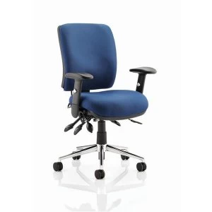 Image of Sonix Operator Chair Height Adjustable Arms Flat Packed Fabric Blue