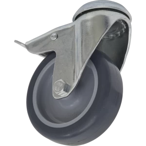 image of Sealey Bolt Hole Swivel Total Lock Castor Grey 75mm