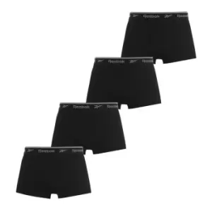 Image of Reebok 4 Pack Mens Trunks - Black
