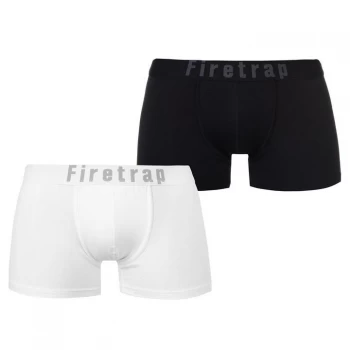 image of Firetrap 2 Pack Trunks Mens - Black / White