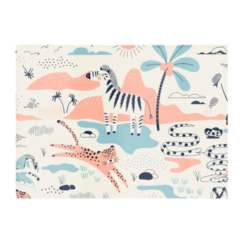 Image of Warren Reed Designer Wild Savannah Park Glass Chopping Board