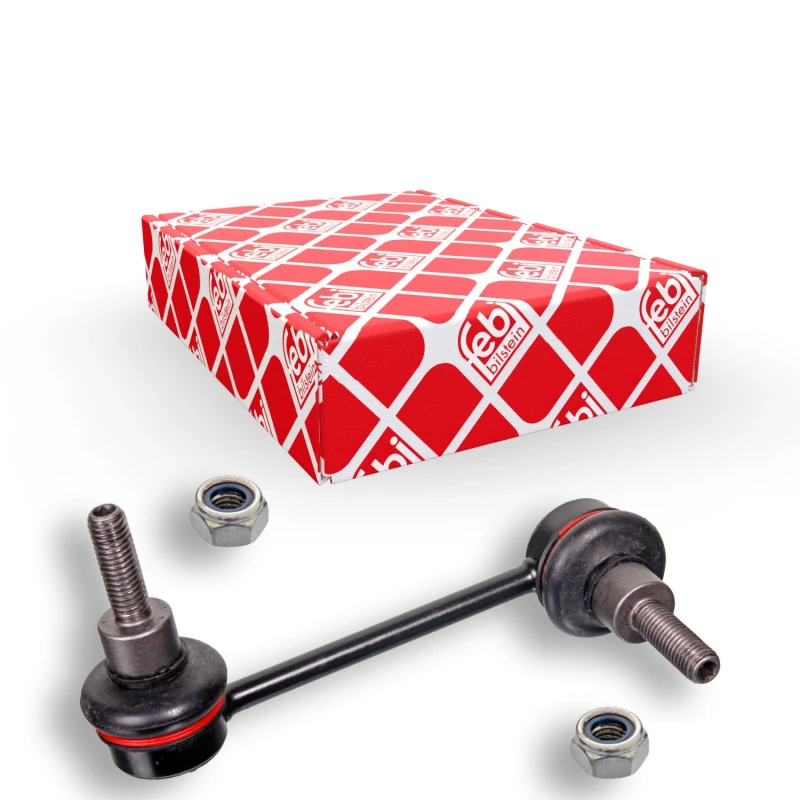Image of FEBI BILSTEIN 19866 Anti-roll bar link OE Turbo NEW, Front Axle Right Steel Link Stabiliser (3229)