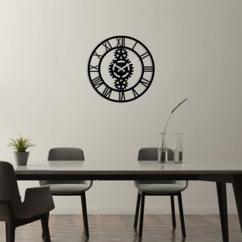 Image of Metal Wall Clock 3 - Black Decorative Metal Wall Clock