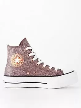 image of Converse Chuck Taylor All Star Lift Forest Glam, Dark Red, Size 6, Women