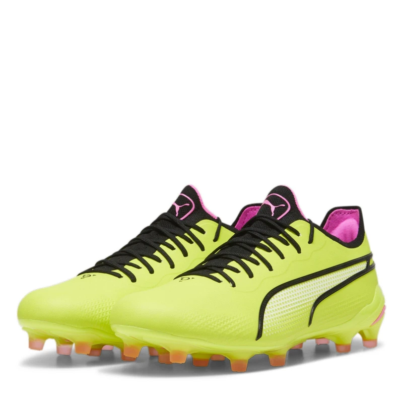 Image of Puma King Ultimate Firm Ground Football Boots - Green Green 6
