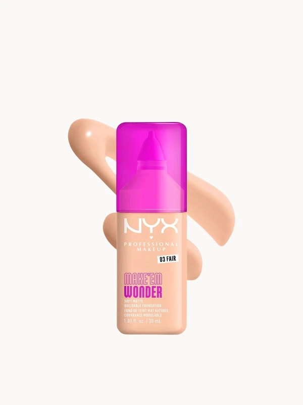 Image of NYX Professional Makeup Make 'EM Wonder, 24H Soft Matte Foundation (Various Shades) - Fair