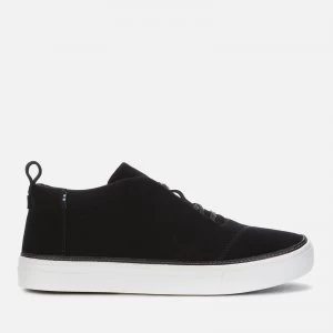 image of TOMS Womens Riley Suede Lace Up Trainers - Black - UK 7