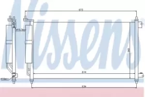Image of Nissens Condenser, AC air conditioning 94621
