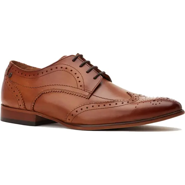 Image of Base London Mens Barbera Formal Casual Brogues Shoes - UK 7