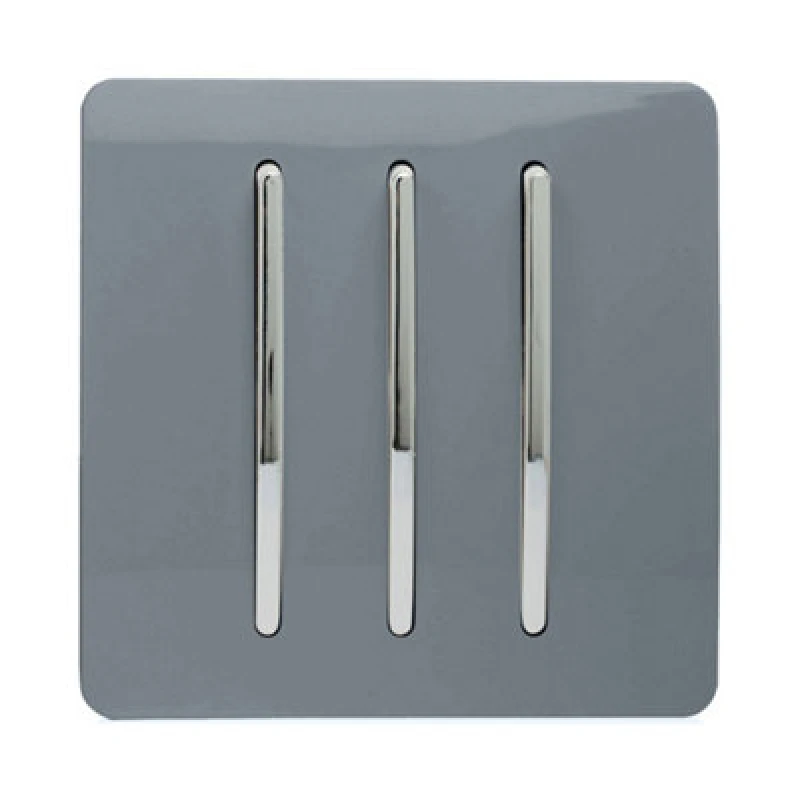 Image of Trendiswitch Warm Grey 3 Gang 2 Way 10 Amp Switch