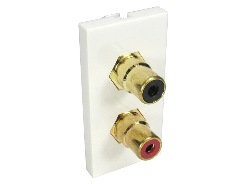 Image of Cables Direct Cables Direct AV-MOD2RCA socket-outlet 2 x RCA White AV-MOD2RCA