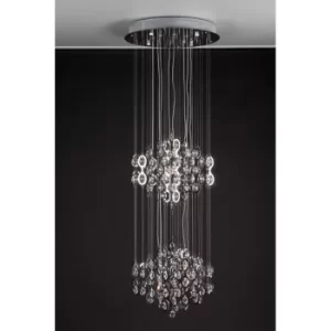 image of Pavo Cluster Pendant Ceiling Light Chrome