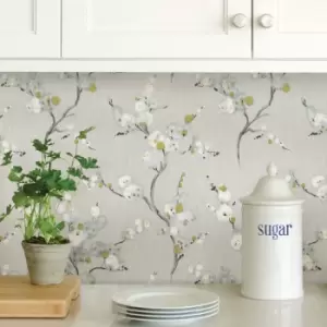Image of NuWallpaper Mirei Grey Self Adhesive Wallpaper Grey