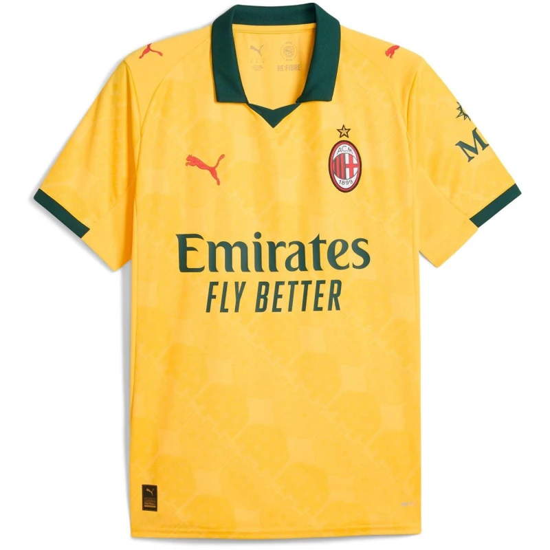 Image of Puma AC Milan Third Shirt 2025 2026 Adults Yellow/Green male XL