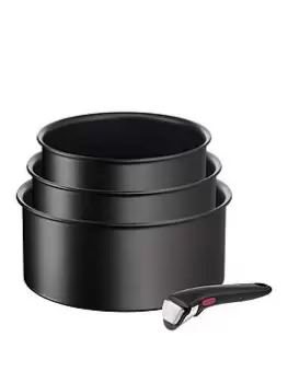 image of Tefal Ingenio Eco Resist 4Pc Removable Handle, Stackable Induction Pan Set L3979202