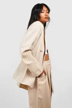 Image of Premium Pinstripe Double Breasted Blazer