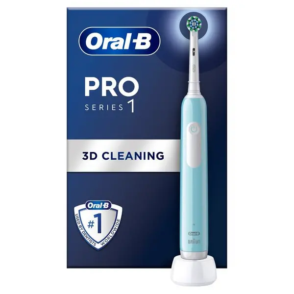 Image of Oral B Pro 1 Cross Action Blue Electric Toothbrush
