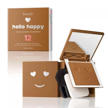 Image of Benefit Hello Happy Velvet Powder Foundation - 12 DARK WARM
