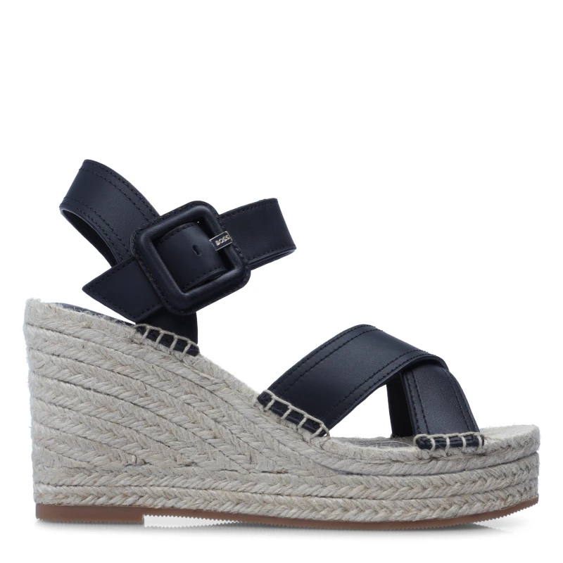 Image of Boss Madeira Sandwdg Ltbk 10271792 Espadrilles Womens Black female 3 (36)