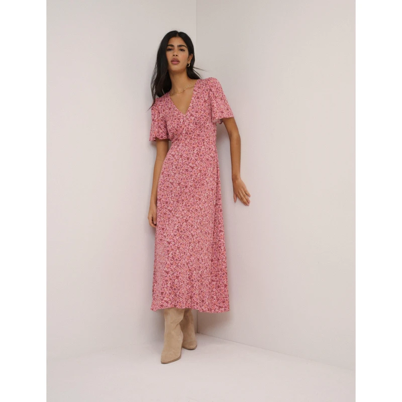 Image of Nobodys Child NC Atlas Midi Dress Pink female 14 (L)