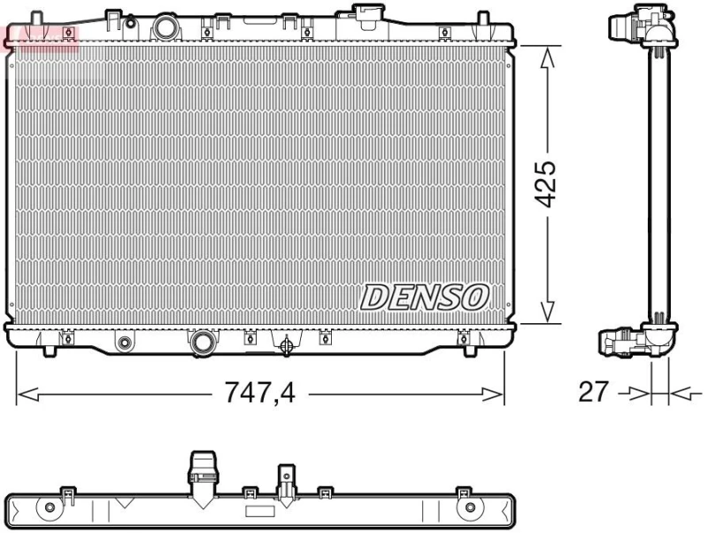 Image of DENSO Engine radiator DENSO DRM40054