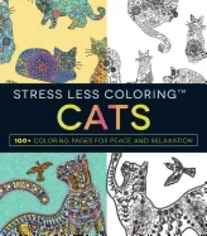 Image of stress less coloring cats 100 coloring pages for peace and relaxation
