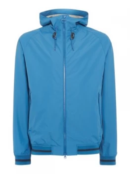 image of Mens Barbour Hooded Twent Jacket Bright Blue