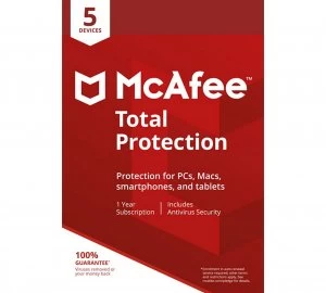 image of McAfee Total Protection 12 Months 5 Devices