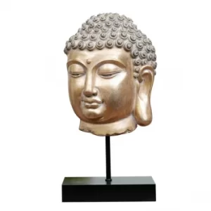 image of Bronze Finish Thai Buddha Head Ornament