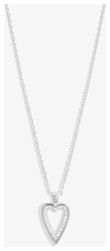 Image of Simply Silver Sterling 925 Cubic Zirconia Heart Pendant
