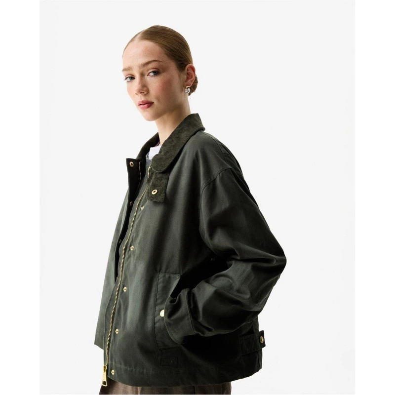 Image of Hunter Womens Leith Waxed Jacket Kambaba female 8 (XS)