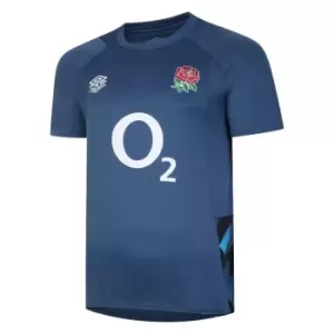 Image of Umbro England Rugby Gym T-Shirt Adults - Blue