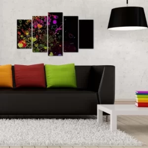 Image of 5ABSMDF-61 Multicolor Decorative MDF Painting (5 Pieces)