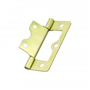 Image of Wickes Flush Hinge - Brass 38mm Pack of 2