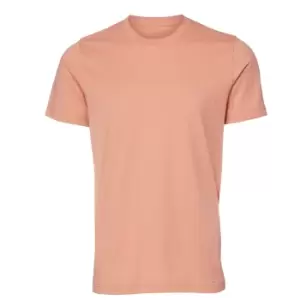 image of Canvas Unisex Jersey Crew Neck T-Shirt / Mens Short Sleeve T-Shirt (XL) (Terracotta)