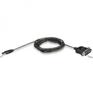 Image of Manhattan USB-A to Parallel Printer Cen36 Converter Cable 1.8m Male to Male 12Mbps IEEE 1284 bus power Black Polybag