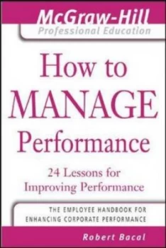 Image of How to Manage Performance by Robert Bacal Paperback
