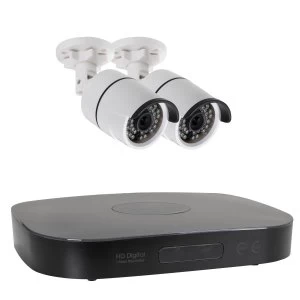 Image of electriQ 2 Camera 1080p HD CCTV System - No Hard Drive