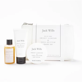 Jack Wills Travel Trio Bag - Almond/Shea