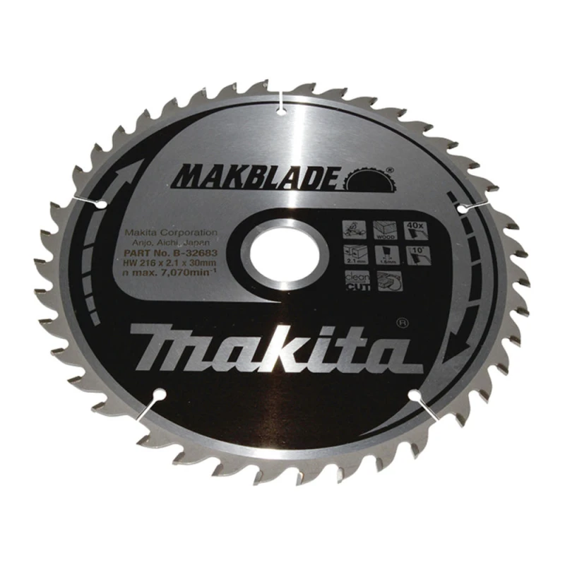 Image of Makita MAKBLADE Circular Saw Blade for Wood Cutting B-32683 Diameter: 216mm
