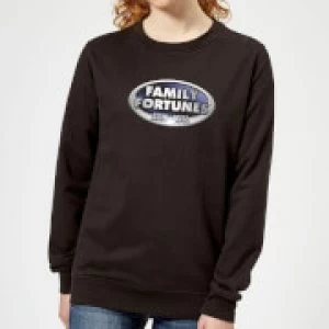 Image of Family Fortunes Logo Womens Sweatshirt - Black - 5XL