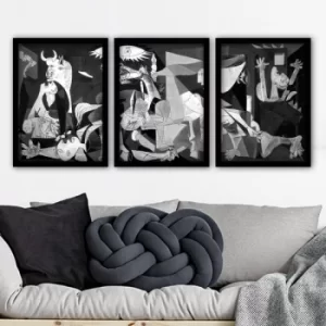 Image of 3SC188 Multicolor Decorative Framed Painting (3 Pieces)