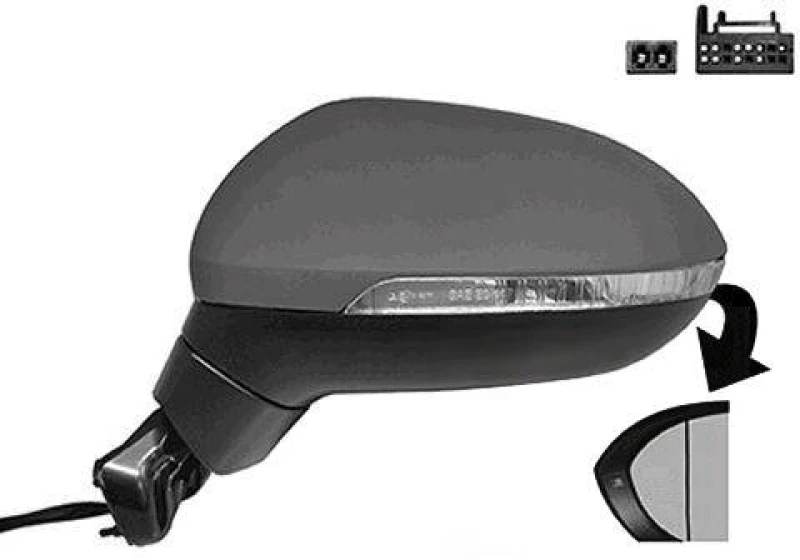Image of VAN WEZEL 5742807 Wing mirror * HAGUS * Left, Heatable, primed Outside Mirror (50)