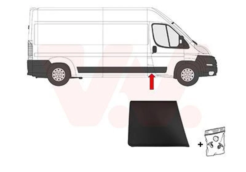Image of VAN WEZEL Trim / Protective Strip, sidewall VAN WEZEL 1652406