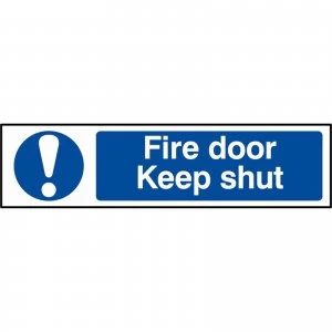 image of Scan Fire Door Keep Shut Sign 200mm 50mm Standard