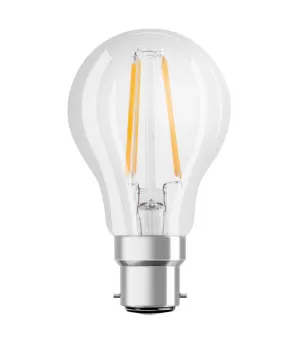 Image of Osram Classic A 60W LED Filament Clear BC Bulb - Warm White